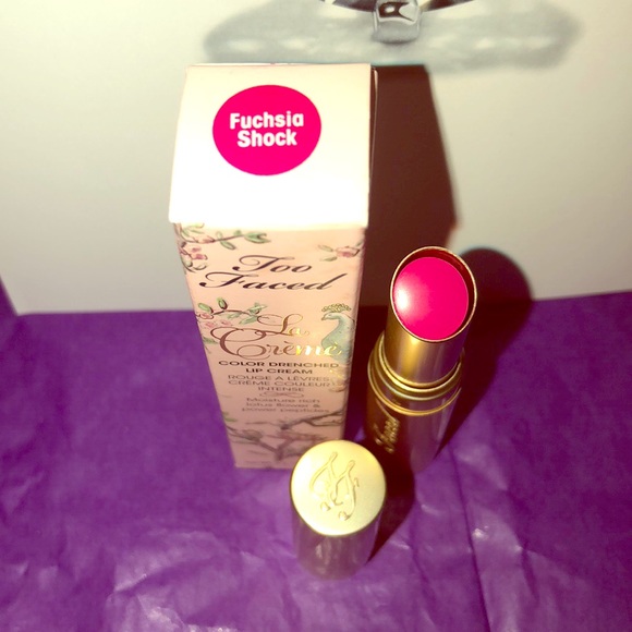 Too faced la creme lipstick🌺fuchsia shock🌺bnib - Picture 1 of 2